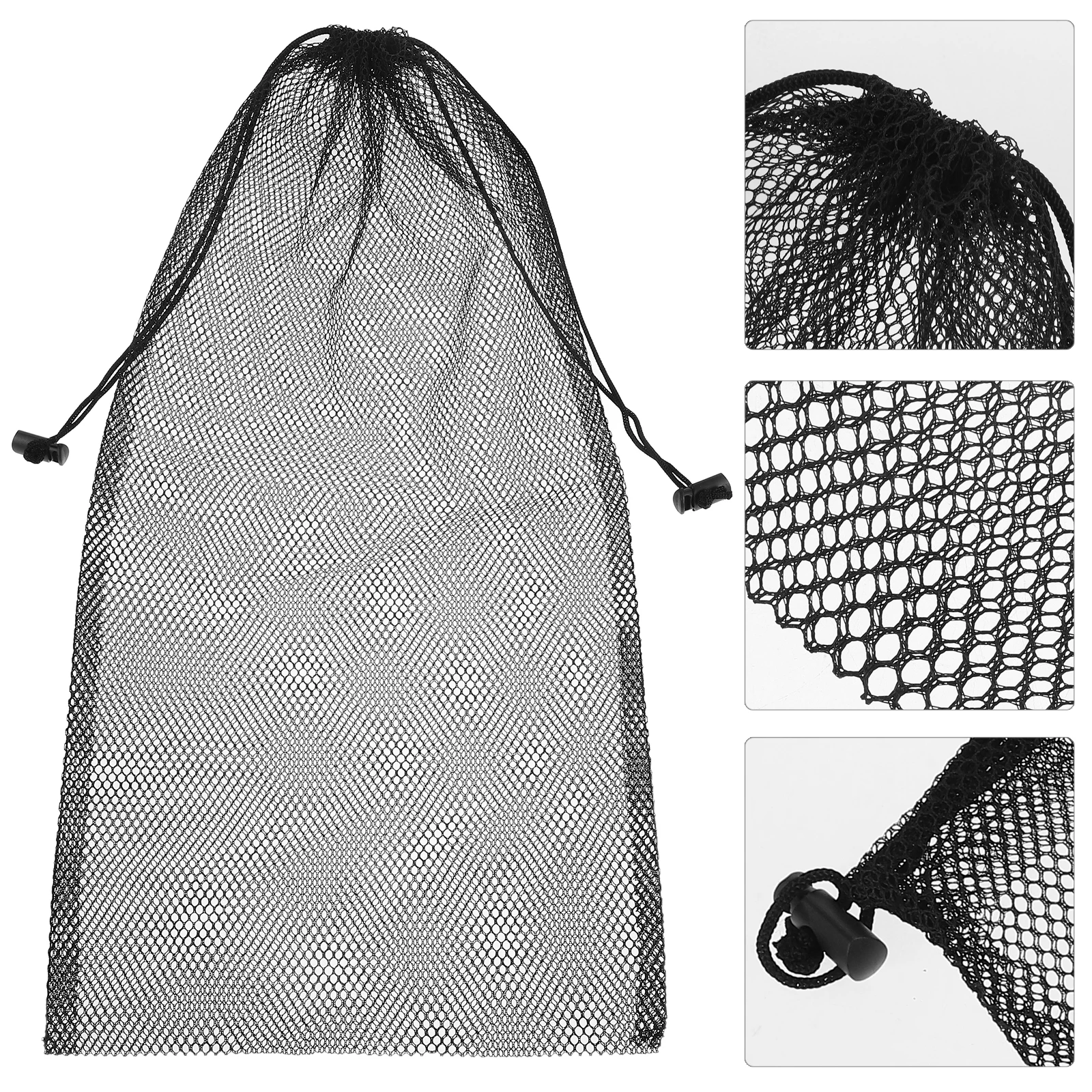 

Flipper Storage Bag Swim Mesh Fins Scuba Diving Black Snorkeling Gear Equipment Portable Durable Breathable Secure Closure
