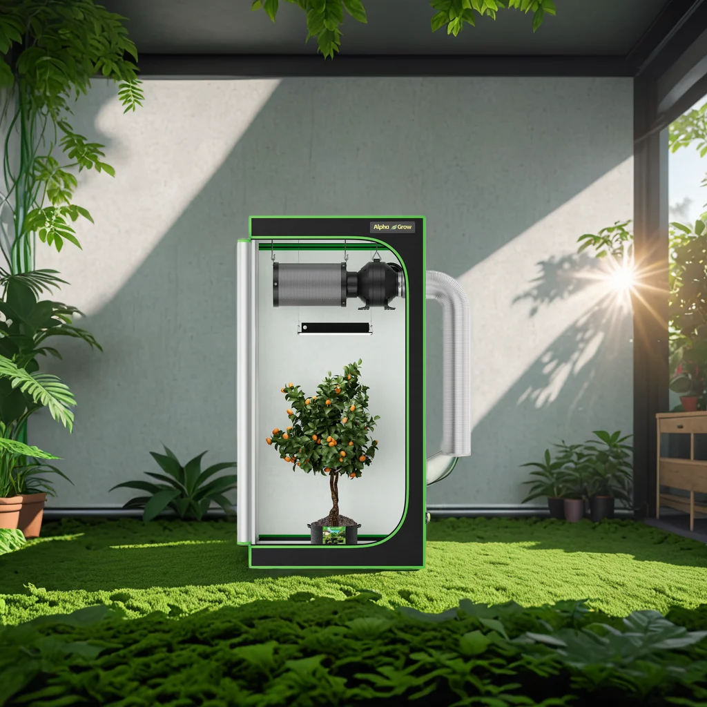 خيام ALPHAGROW Grow 2x2/3x3/4x2/4x4 قدم مدمجة - نظام مايلر المائي العاكس بنسبة 100% 1680D