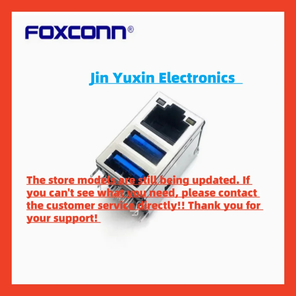 1 piece / Foxconn JFM38U1B-B313-4F Gigabit RJ45 network port + double-layer USB3.0 interface. With double LED lights.