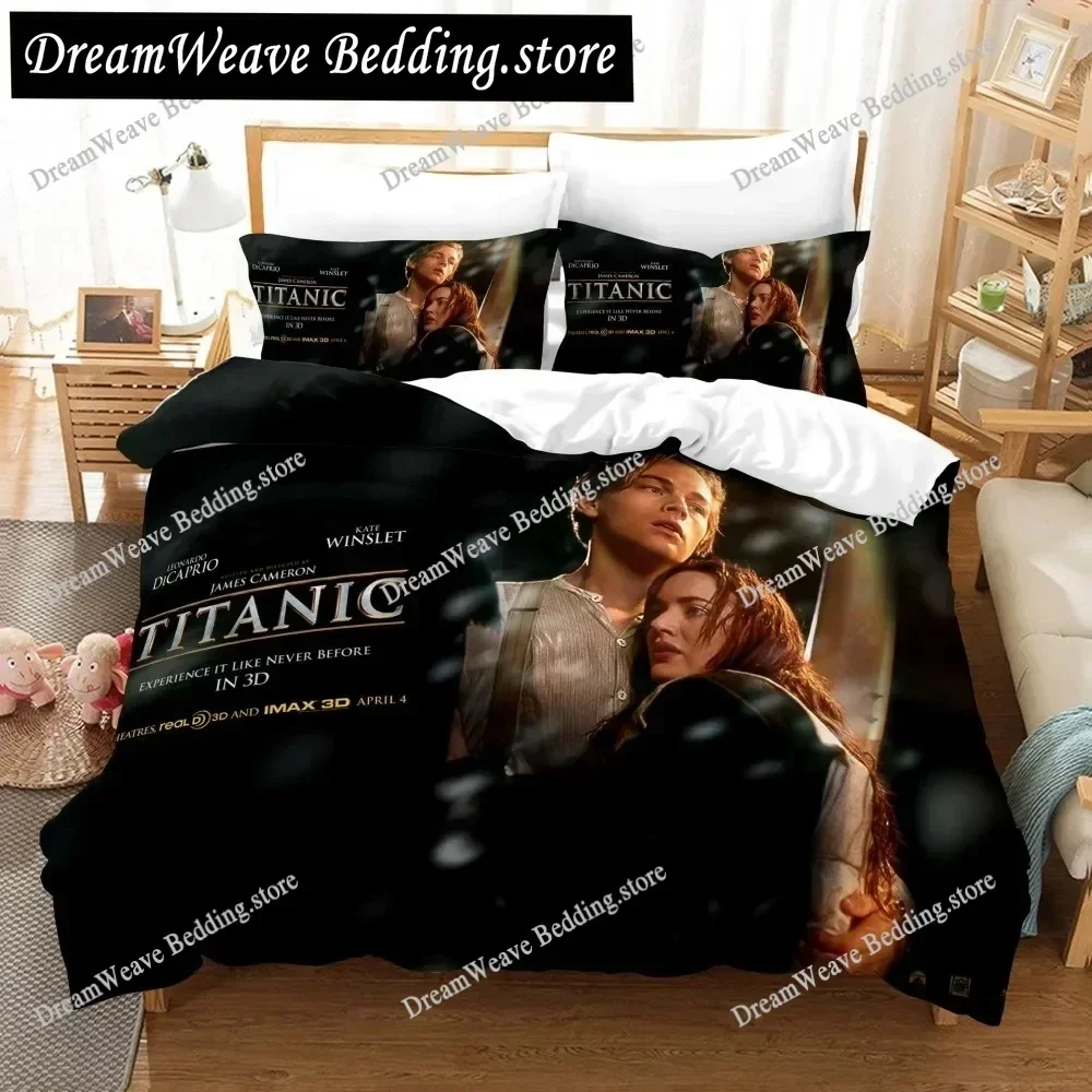 3D Print Design Titanic Jack and Rose Bedding Set Duvet Cover Bed Set Quilt Cover Pillowcase Comforter King Queen Size Adult5929