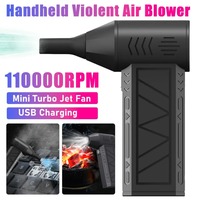 Power Mini Turbo Jet Fan Rechargeable Electric Air Duster 110000RPM Air Blower Jet Dry Blower For Computer Laptop Keyboard Clean