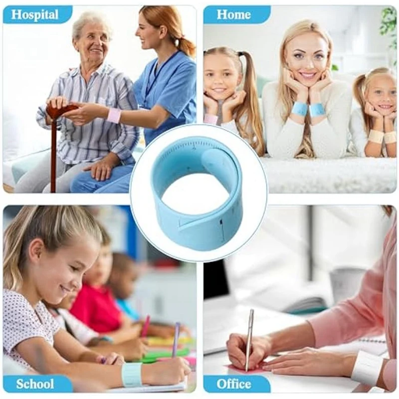 12Pcs Silicone Reminder Bracelet Reusable Wearable Wrist Notepad Writable Waterproof Erasable Wristband For Nurses Memo