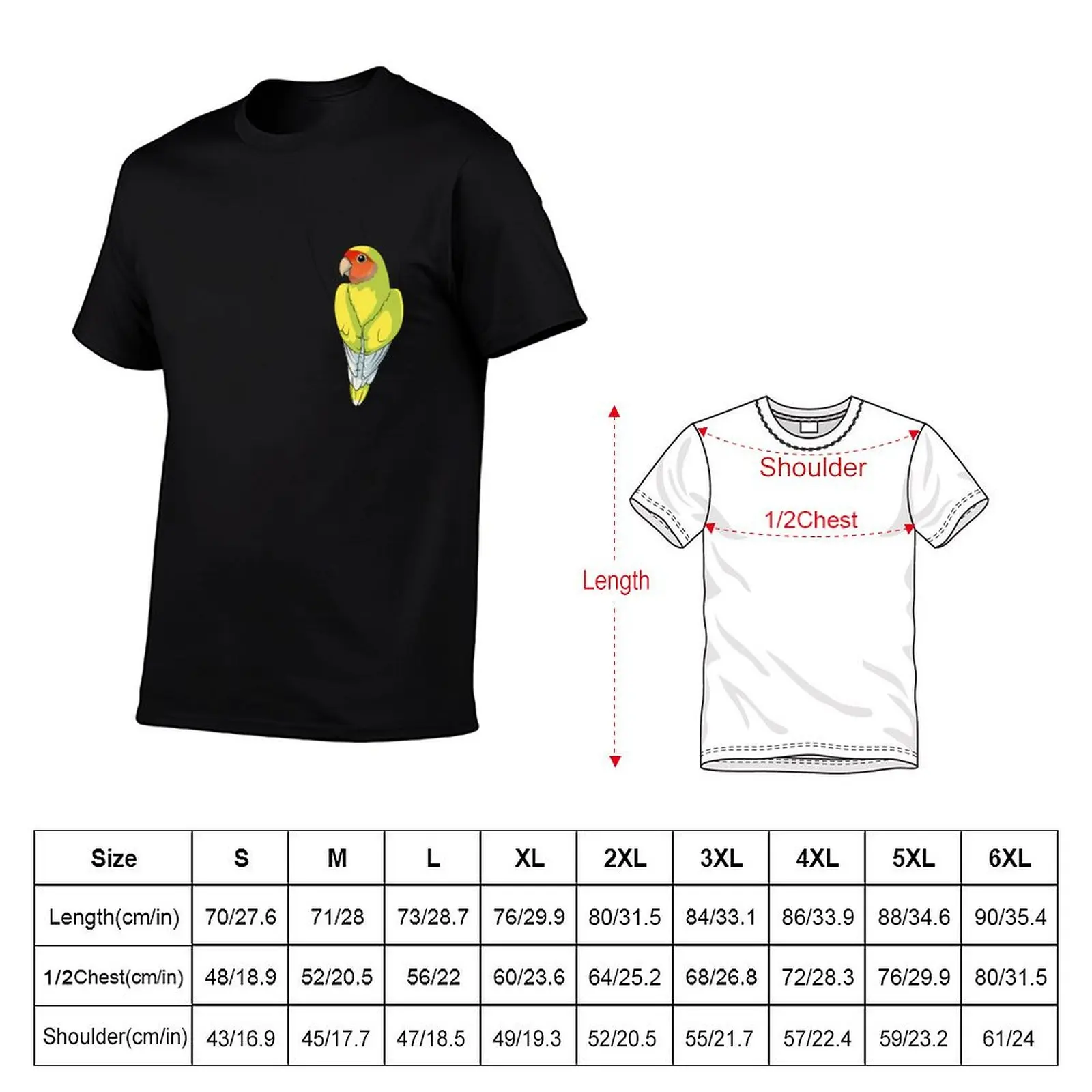 Lutino Peach-Faced Lovebird T-Shirt street wear cute clothes mens big and tall t shirts