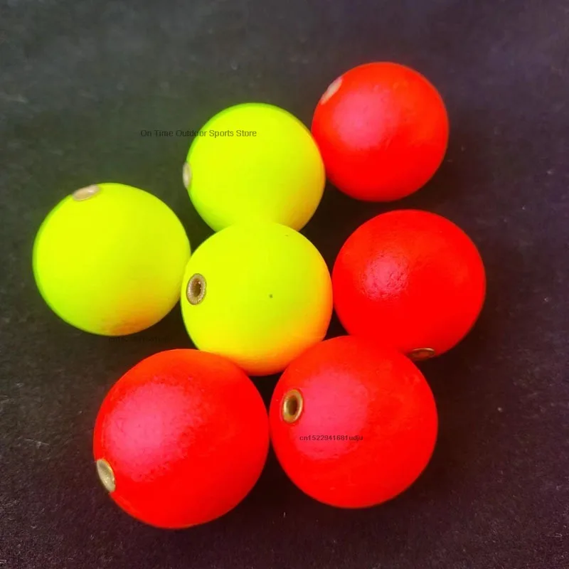 1Pc New Float Ball Foam Ball Eye-catching Beans Hard Fishing Float Buoyancy Ball Outdoor Floating Fishing Tackle 5mm-8.5mm