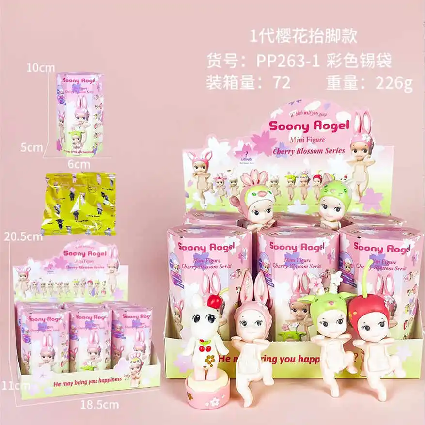 Neue Sonny Angel Cherry Blossom Series Blind Box Toy Hanami Edition Sammlerstück Minifigur Desktop Dekor Kindergeburtstagsgeschenk
