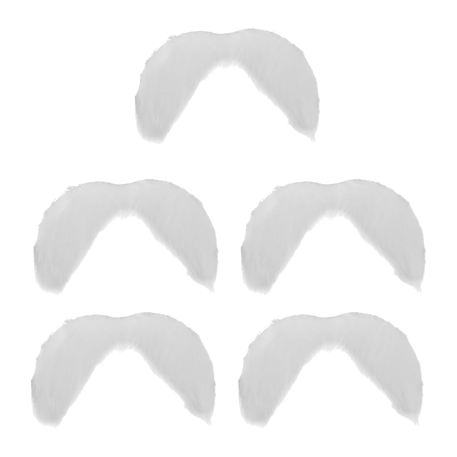 Barbe de père noël blanche universelle, 5 pièces, douce, sans démangeaisons, ensemble de costumes de grand-père d'halloween, Kit de moustache, barbe de vieil homme