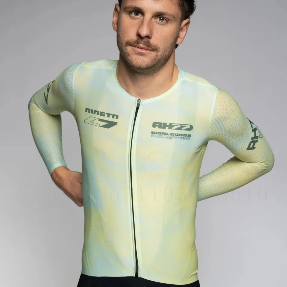RH77 Long sleeves Cycling Jersey for Men MTB Road Bicycle Shirt Pro Team Bike Clothes High Quality Team Custom Logo 2026 new