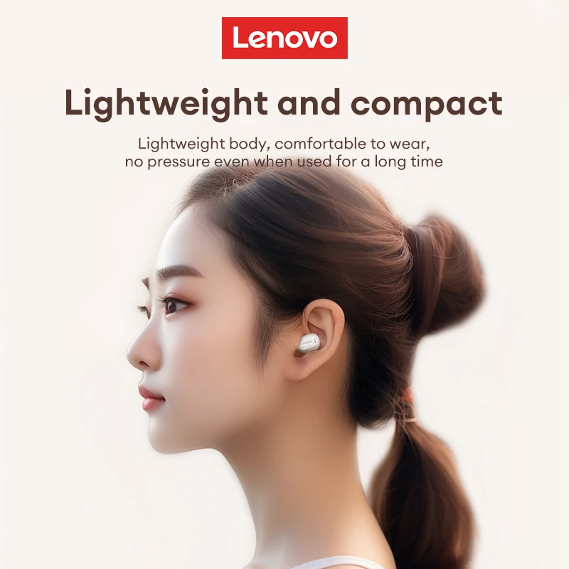 레노버 EA200 TWS 무선 블루투스 헤드셋, V5.4 하이파이 사운드 게임용 헤드셋, 저지연 세미 인이어 헤드셋, 신제품