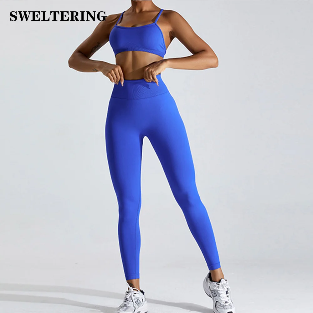 

Seamless Women Tracksuit 2PCS Fitness Suit Yoga Sets Sportswear Workout Sports Bra High Waist Leggings Gym Clothing Sports Suits