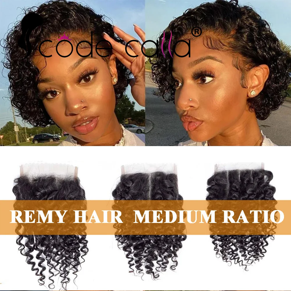 Indian Kinky Curly Bundles with Closure Hair Extentions 6