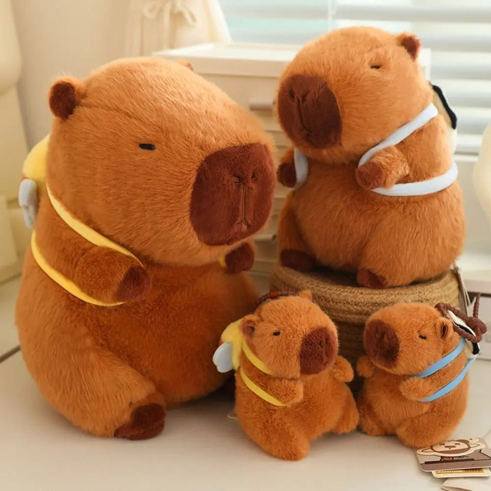 Pretty Capybara Plush Doll Cute Lobster Backpack Anime Fluffy Toy Octopus Bag Soft Capibara Stuffed Animals Birthday Gifts