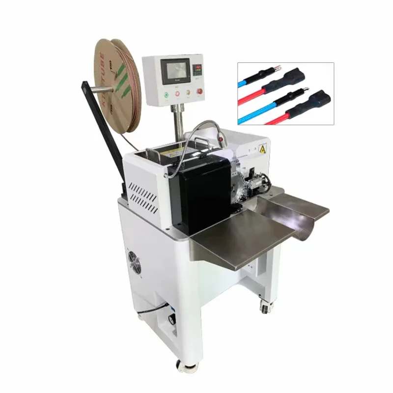 Factory Supply Two Wires Automatic Threading Heat Shrink Tubing Baking Machine Insulator Wire Threading Coating Machine