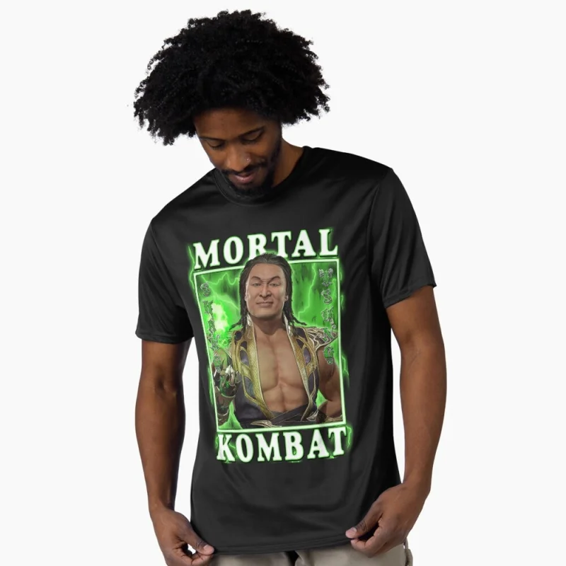 

Shang Tsung MK 90's Mortal Kombat Gift tee for gamer 100% cotton printed Men's Short Sleeve Graphic T-Shirt All size tops