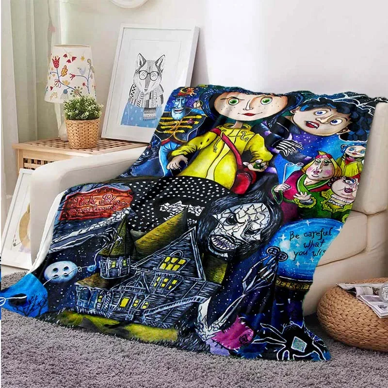 Caroline Cartoon Custom Thin Blankets Sofa Bed Cover Soft Blanket Soft Warm Flannel Birthday Gift Blanket Blankets for Beds