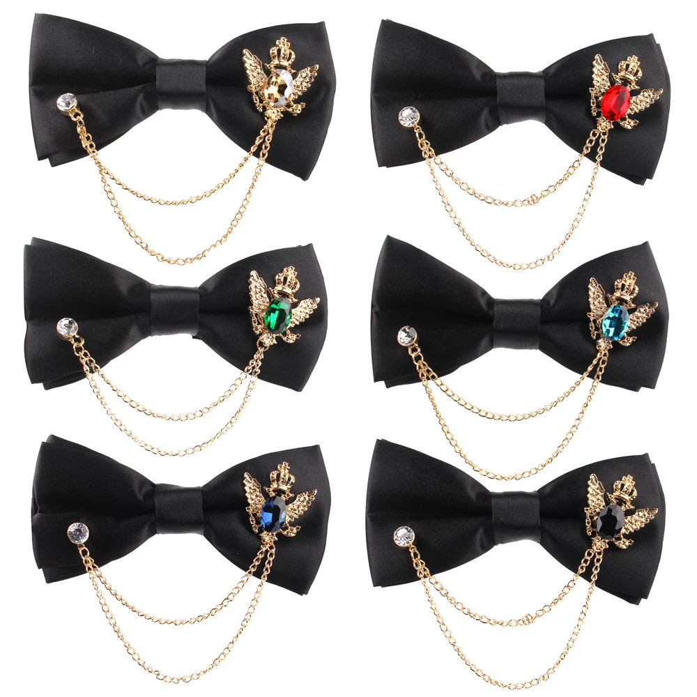 

Men Metal Decoratio Bow Tie For Men Women Uniform Collar Bow knot Adult Suit Bow Ties Cravats Male Bowties For Wedding Party