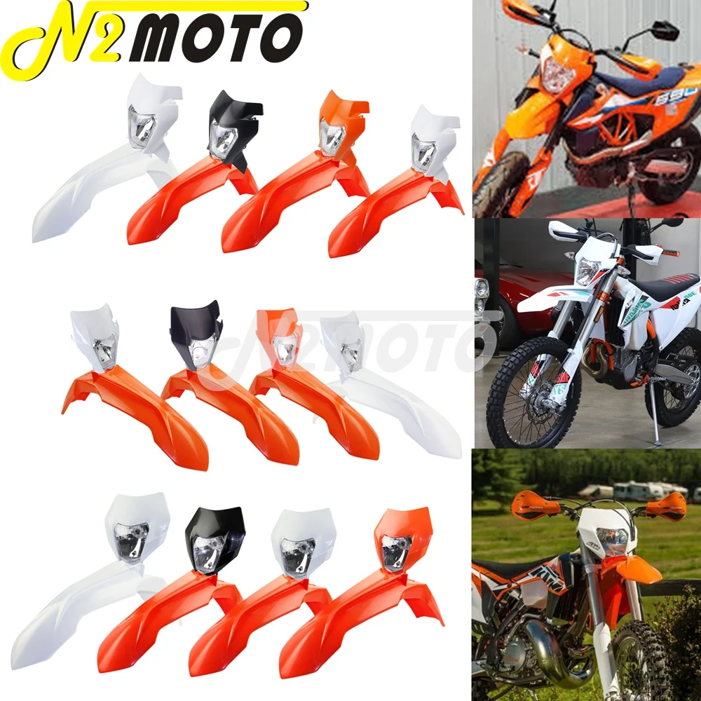 

For KTM Husqvarna EXC XC XCW TE FE TC TX 125 250 450 690 503 Enduro Headlight DRL Lighting Handguard Front Fender Fairing Panel