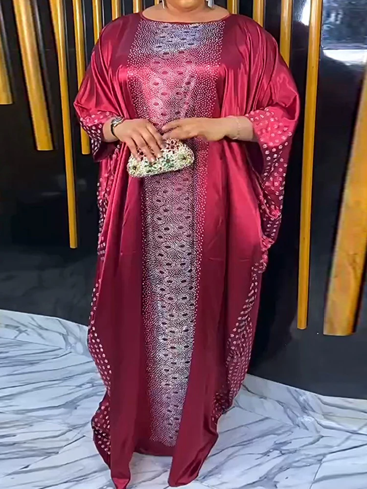 Elegant Party Dresses For Women 2024 Africa Clothing Dubai Muslim Abayas Plus Size Boubou Africain Femme Wedding Evening Gown