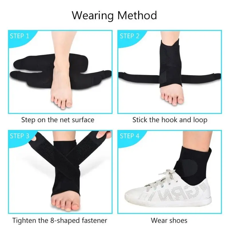 Adjustable Ankle Brace Breathable & Comfortable Elastic Ankle Support Sleeve Running Basketball Volleyball Foot Tendon Support