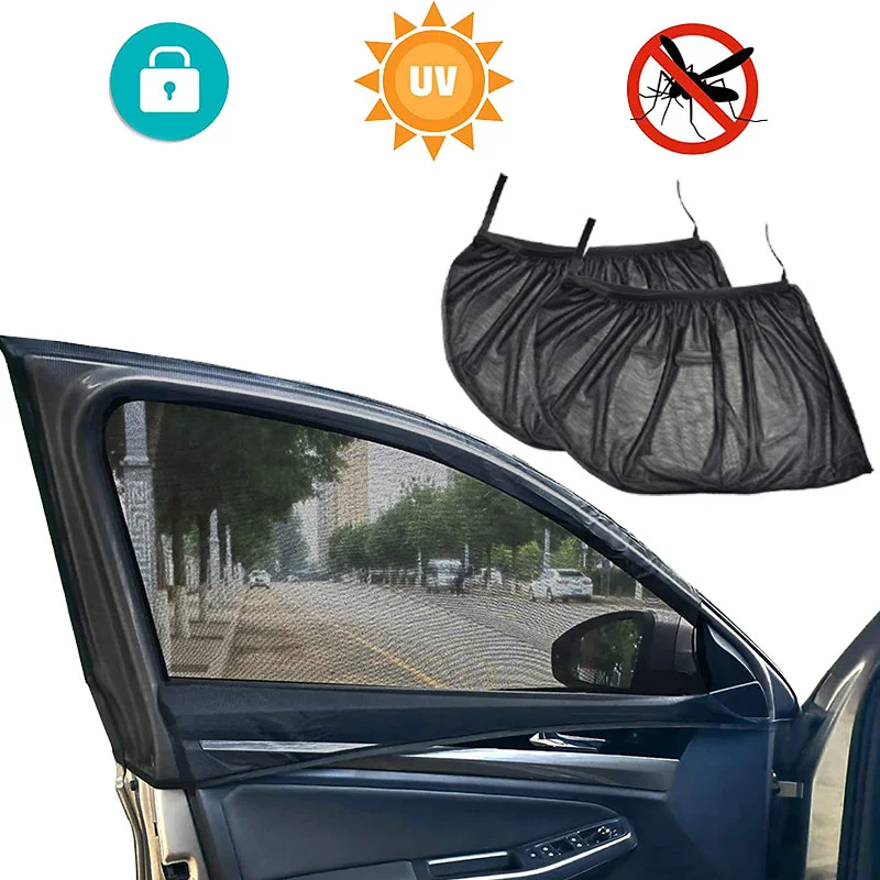 

Car UV Protection Curtain Side Window Sunshade Cover Auto Side Rear Window Shade Curtain Mesh Car Sun Protector Car Accessories