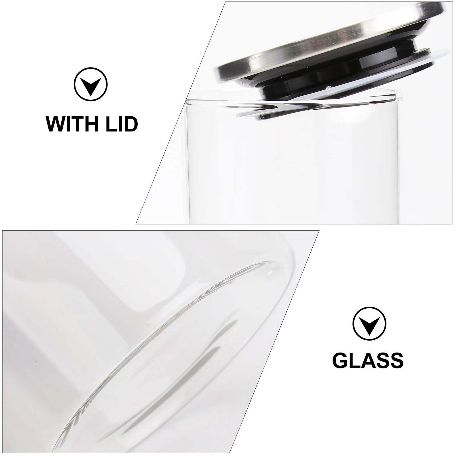 175 مللي زجاج شفاف حبوب جافة برطمانات تخزين المواد الغذائية منظم مطبخ حاويات الختم للوجبات الخفيفة والمكسرات والتوابل