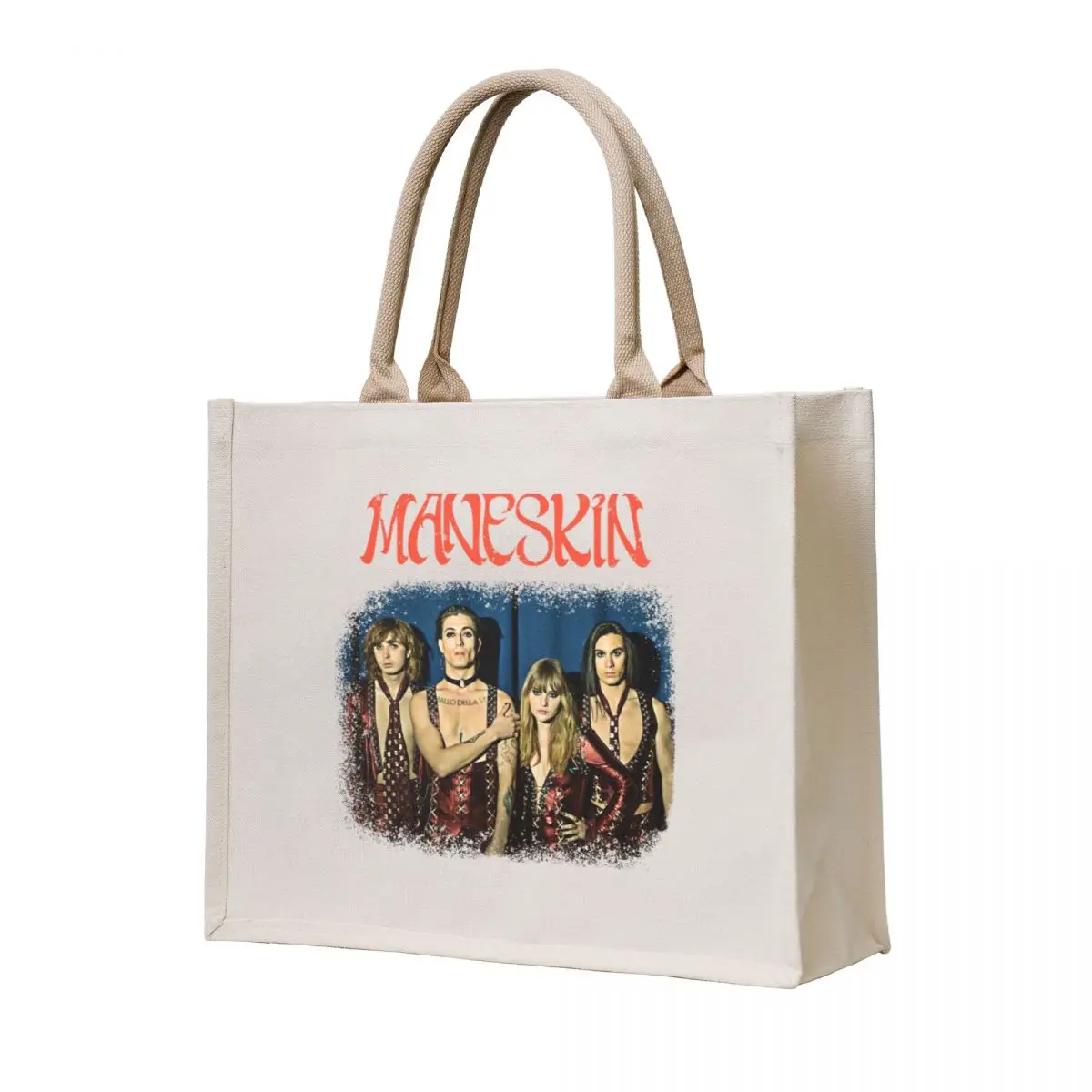 

maneskin damiano david Shirt Tee Tote Bag canvas bags tote bags aesthetic Customizable tote bag