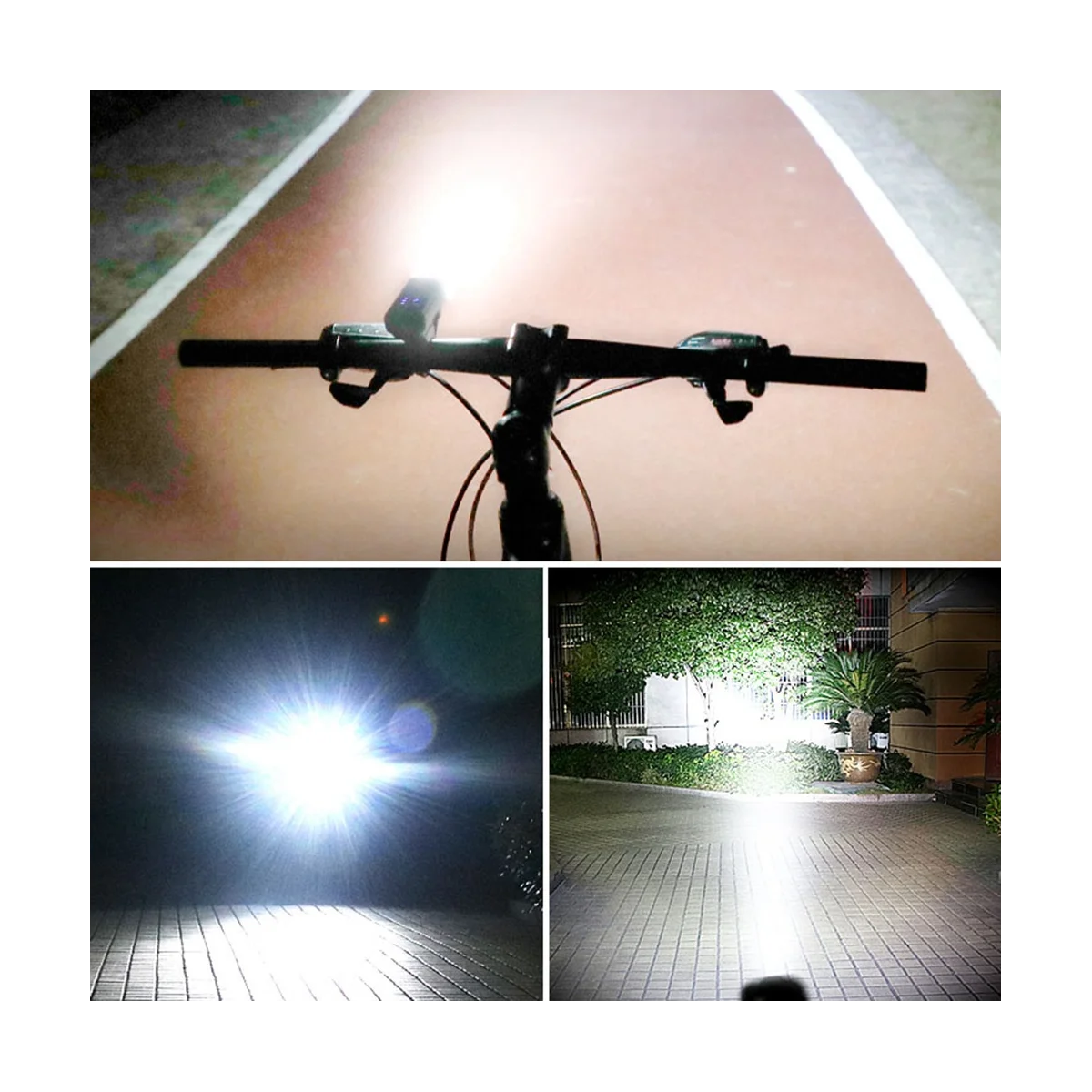 Bicycle Front Lights 2400Mah Super Bright USB Rechargeable Set LED Mount Bike Lights Waterproof Headlight Flashligh Horn