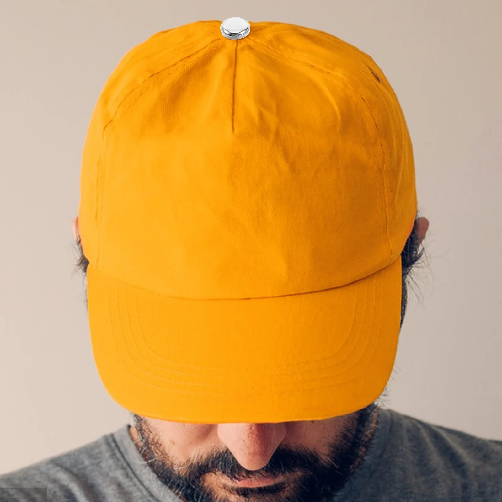 

100pcs Round Button Caps For Baseball Hats Metal Hat Top Replacement Kit Lightweight Cap Repair Making Supplies