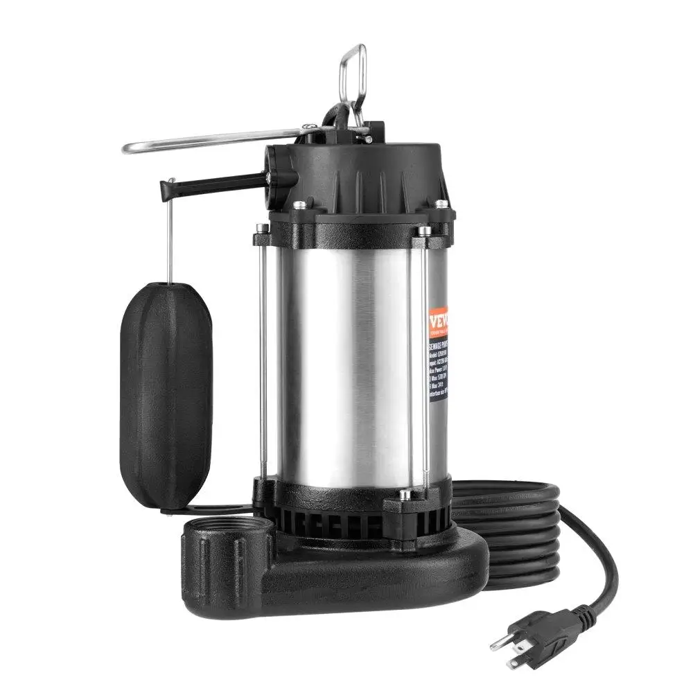 

Погружной насос для сточных вод водяной насос 0.5HP 4188GPH 24 фута подъем для подвала