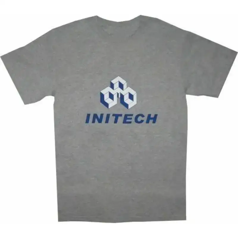 Adult Men s Office Space Initech Software Company Logo Gray for Cospaly T Shirt