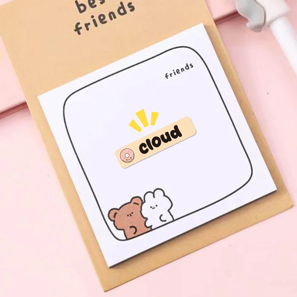 Custom fun Name Sticker,Transparent Waterproof Stickers for Kids,diy Name Labels for School Bag Bottles Pen Box Mug Uniform
