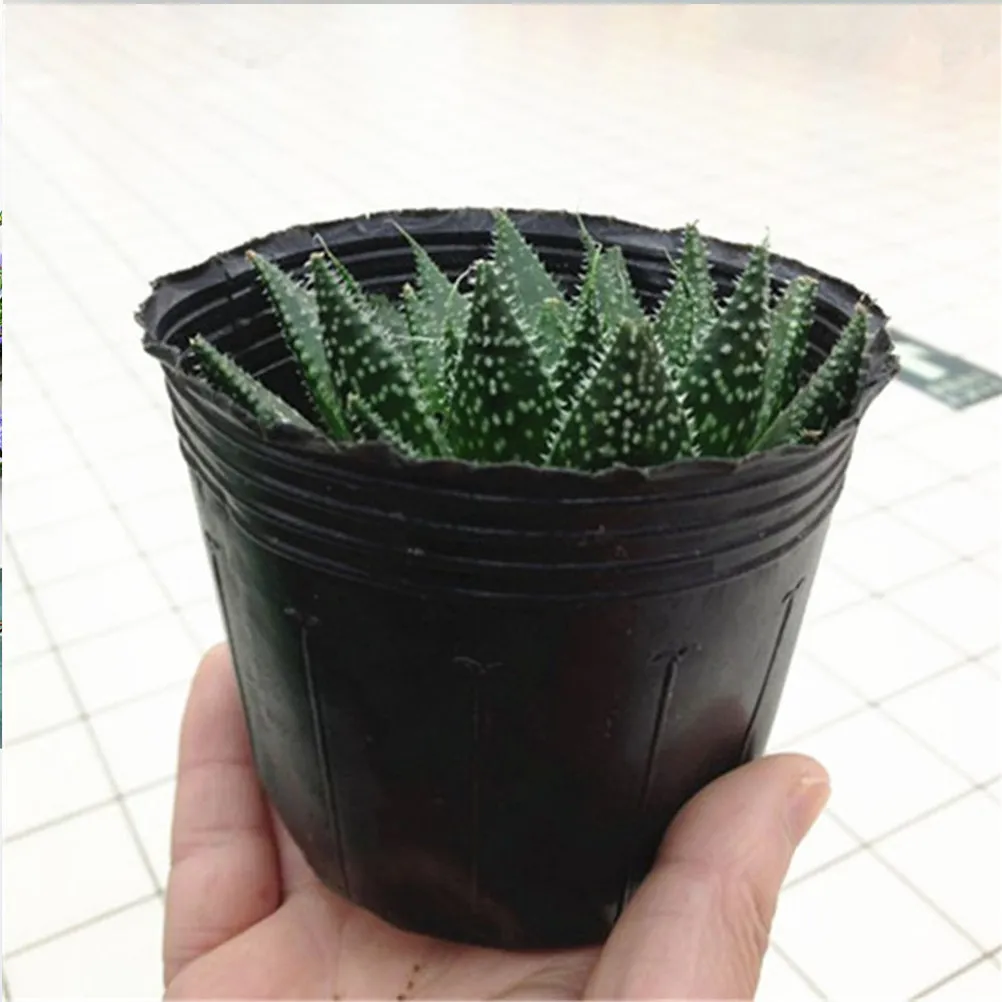 

300 шт. пластиковых лёгких многоразовых горшков для рассады 6,5x6,5 см для выращивания садовых растений, гидропоники, инструмент для питомника