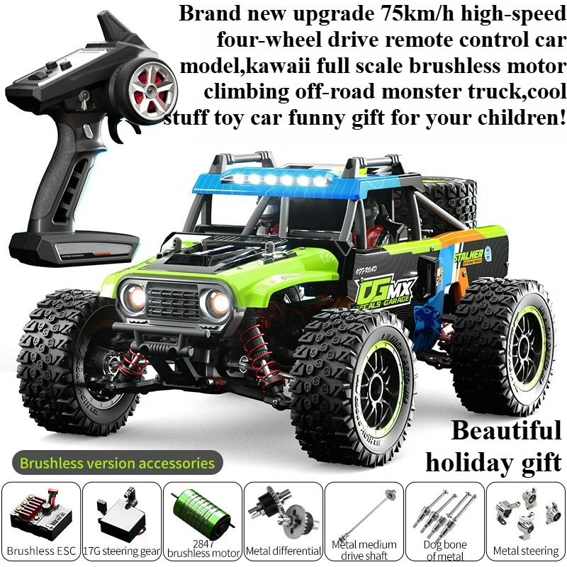 

Cool Stuff Toy Car Funny Gift-75km/h High-speed 4WD Rc Truck,Full Scale Brushless Off-road Rc Cars,Monster Truck,Toys for Kids