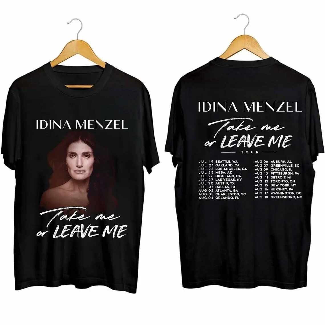 

Рубашка Idina Menzel - Take Me или оставьте Тур 2024, подарок фанату