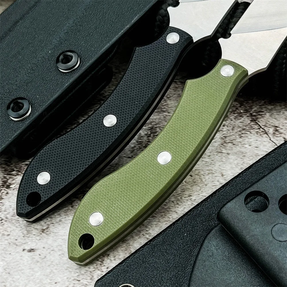 STOK التكتيكية سكين ثابت 8Cr13MoV شفرة فولاذية G10 مقبض الصيد في الهواء الطلق التخييم أداة متعددة مع غمد EDC أدوات #3