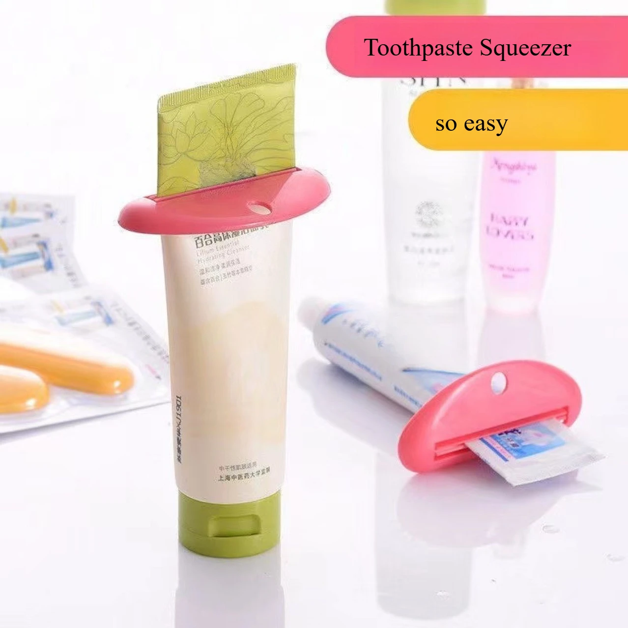 

Roller Toothpaste Squeezer Toilet Squeezing Sample Cosmetics Seasoning Facial Cleanser Hand Cream Squeezer Toothpaste Clip