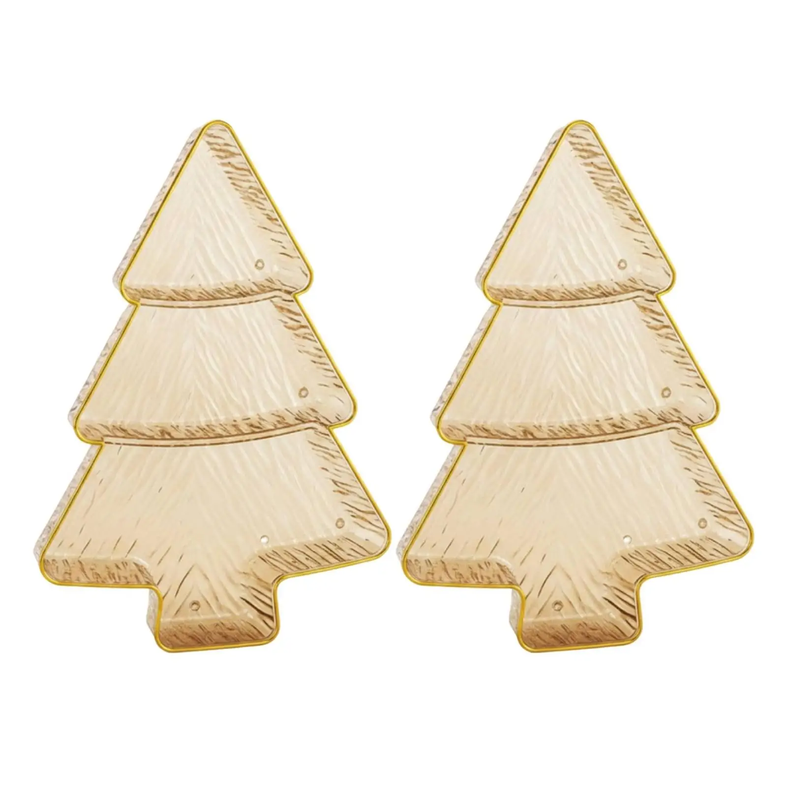 Plateau à collation en forme de sapin de Noël, en plastique PET, pour la décoration de Noël, présentation à la maison