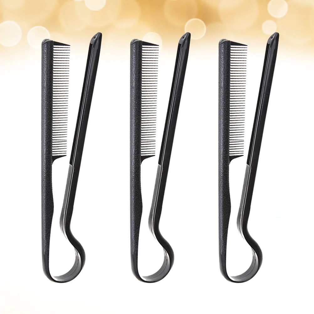 

3 шт. расческа для укладки волос V-образная пластиковая парикмахерская расческа для использования в салоне, выпрямление волос, сушка феном, аксессуары для салона