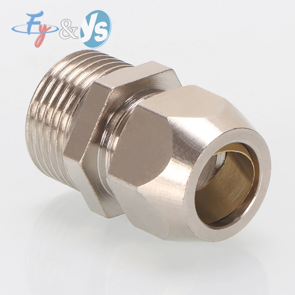 

Hot Sale Copper Pipe Fittings Male Thread Compression Connectors 6/8/10/12mm & 1/8"-1/2" Sizes for Water/Gas/Pneumatic Systems