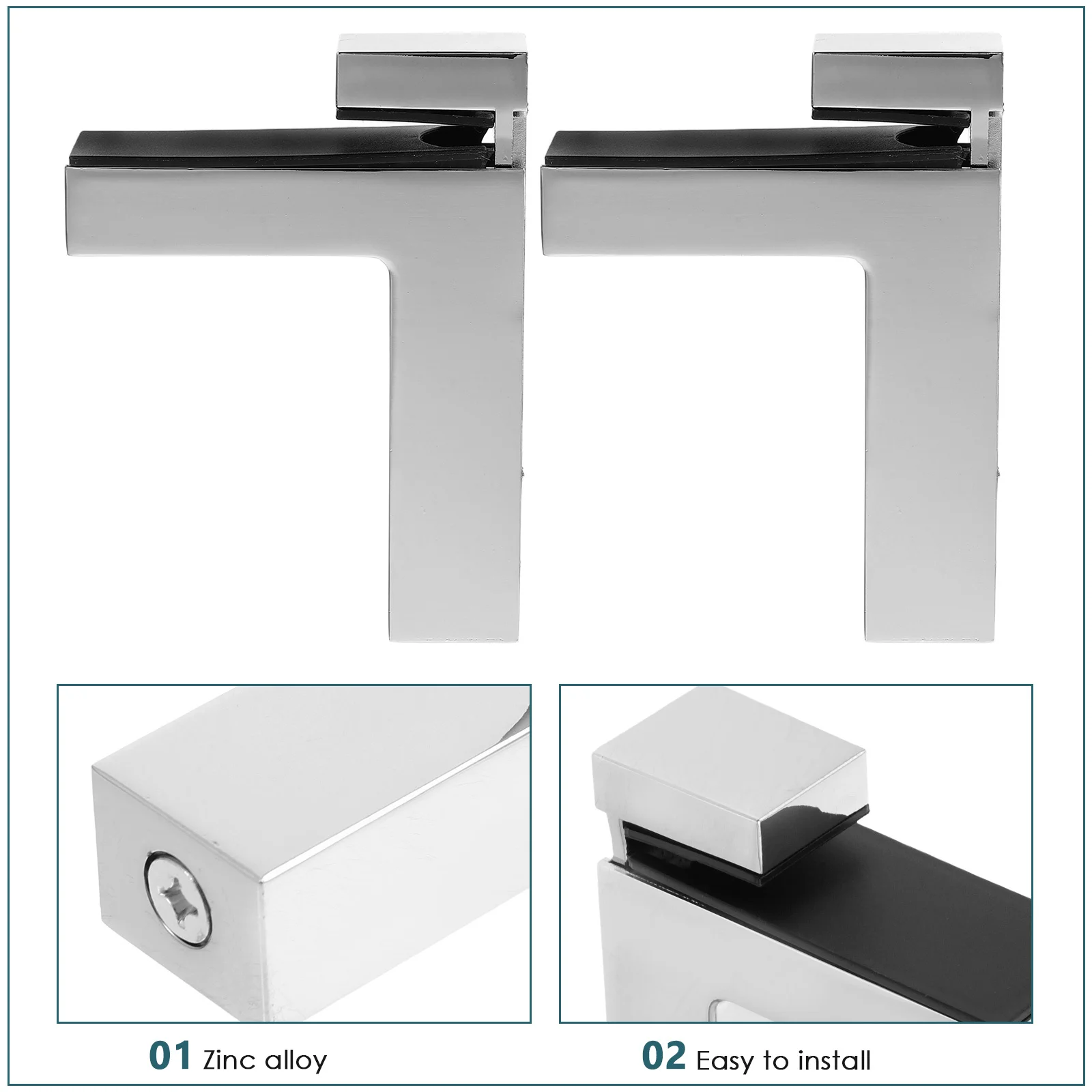 2 قطعة قابل للتعديل الزجاج الجرف بين قوسين 3-36 مللي متر سميكة سهلة التركيب التصميم الحديث ديكور المنزل دعم مقاطع جدار الجرف كليب #5