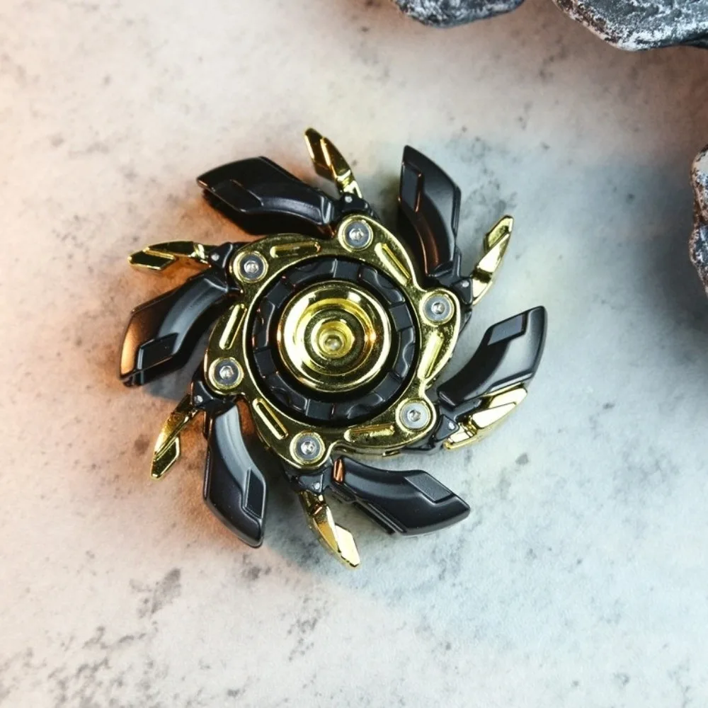 Adult Mechanical Fidget Spinner Deformable Smooth Spin Spinning Premium Alloy Magnetic Metal Fidget Sliders Office Relaxation view 2