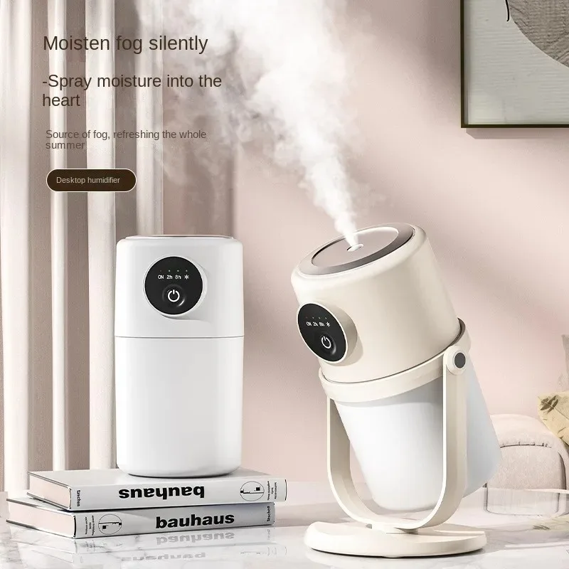 90 degree rotating humidifier intelligent large capacity atomizer USB silent night light small air purification humidifier