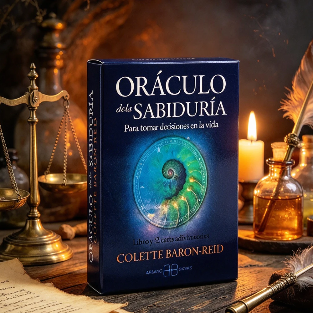 Oráculo De La Sabiduría Oracle Cards 52-Card Spanish Version Divination Cards for Life Decision Spiritual Meditation Board Game