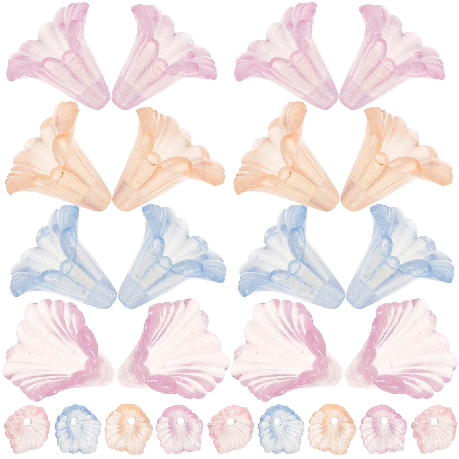 100 قطعة الخرز الاكريليك للمجوهرات DIY بها بنفسك ثقب صغير فضفاض الخرز سوار قلادة أقراط الحرفية صنع السحر حبة السحر