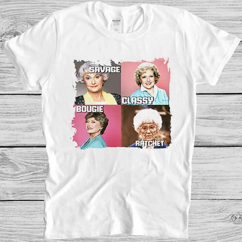 

Golden Girls Dorothy Blanche Rose Sophia Sitcom Tv Cult T Shirt 4024