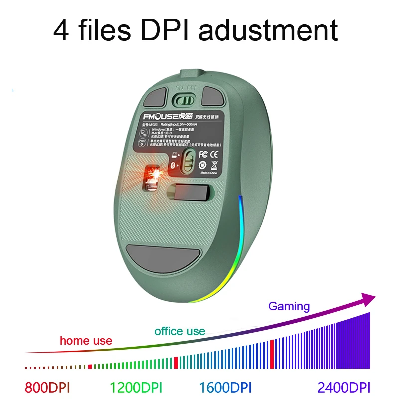 Multi-Function Bluetooth 2.4G Wireless Mouse One-Click To Desktop Type-C Rechargeable Mute Silent RGB Backlight Mice 2400DPI