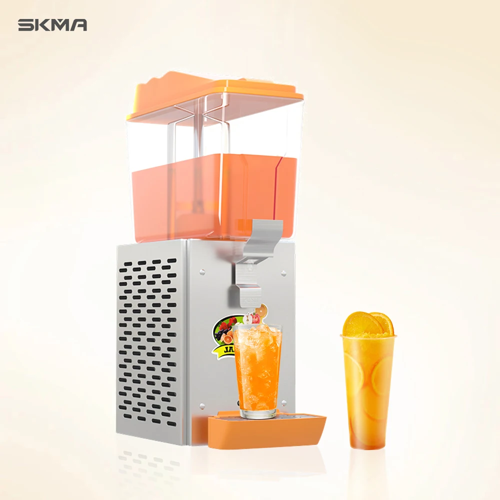 Máquina dispensadora de bebidas en aerosol y mezcla en frío individual DN325, dispensador de jugo eléctrico con cilindro de Material transparente de PVC