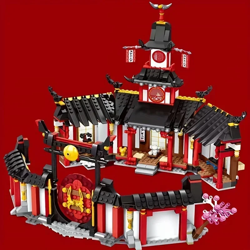 1132pcs ninja Red House Monastery of Spinjitzu Building Blocks Toys