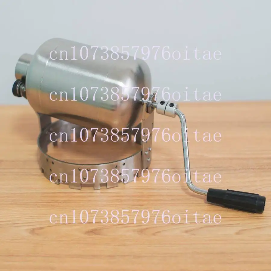 Commercial Coffee Bean Roaster Hand Crank Manual Roasting Machine with Mesh Net for Home Use