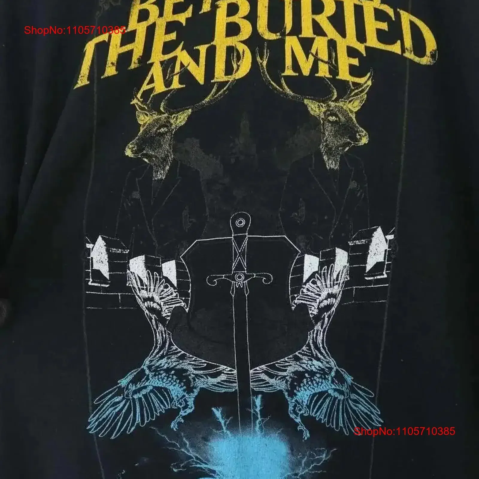 Vtg Between The Buried And Me Black T Shirt For Fan vintage Washed Top Everyday Wear streetwear Comfortable vintage Washed