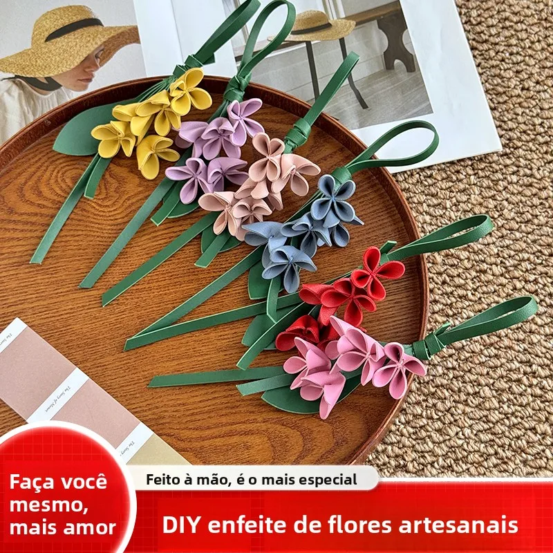 acessorios-de-couro-artesanais-para-bolsas-diy-chaveiro-enfeite-de-flor-pendurado-decoracao-automotiva-e-artesanato-em-cou